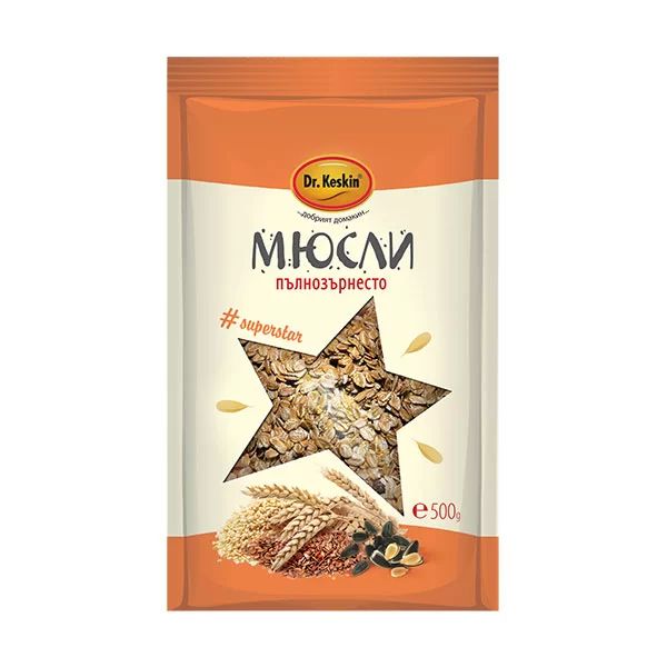 Мюсли Пълнозърнесто, Dr. Keskin, 500гр