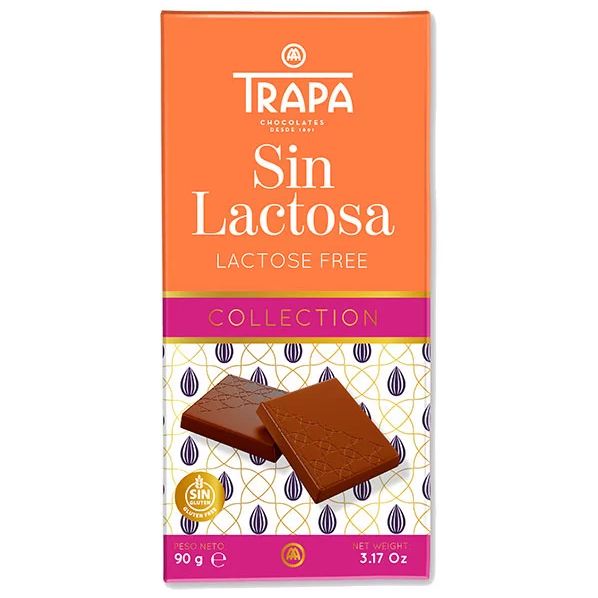 Trapa, Шоколад млечен без лактоза и глутен, 90гр