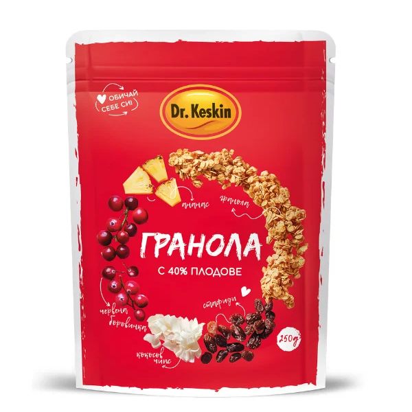 Гранола 40% плодове, Dr. Keskin, 250 гр.