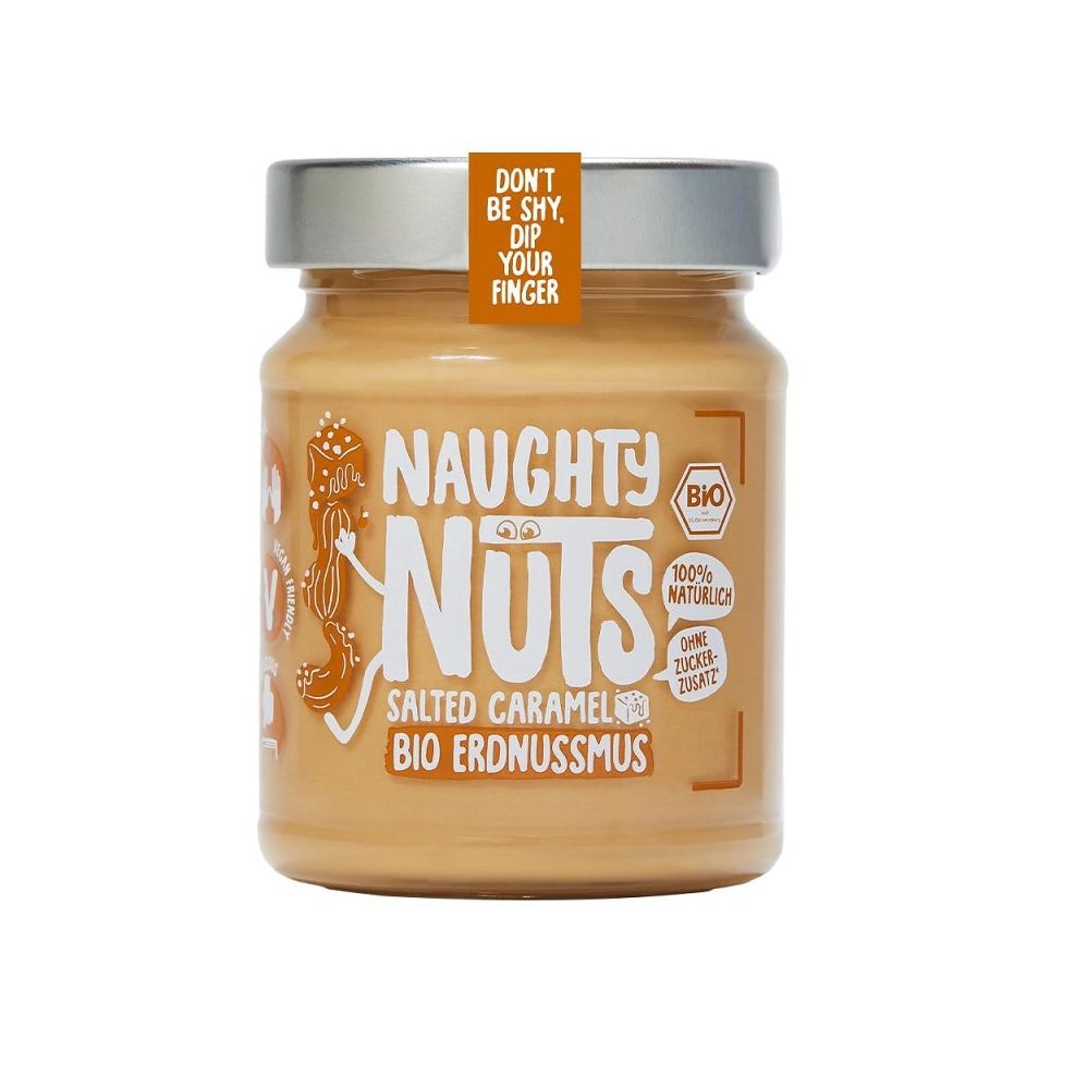 Naughty Nuts, Био Фъстъчен тахан солен карамел, 250гр