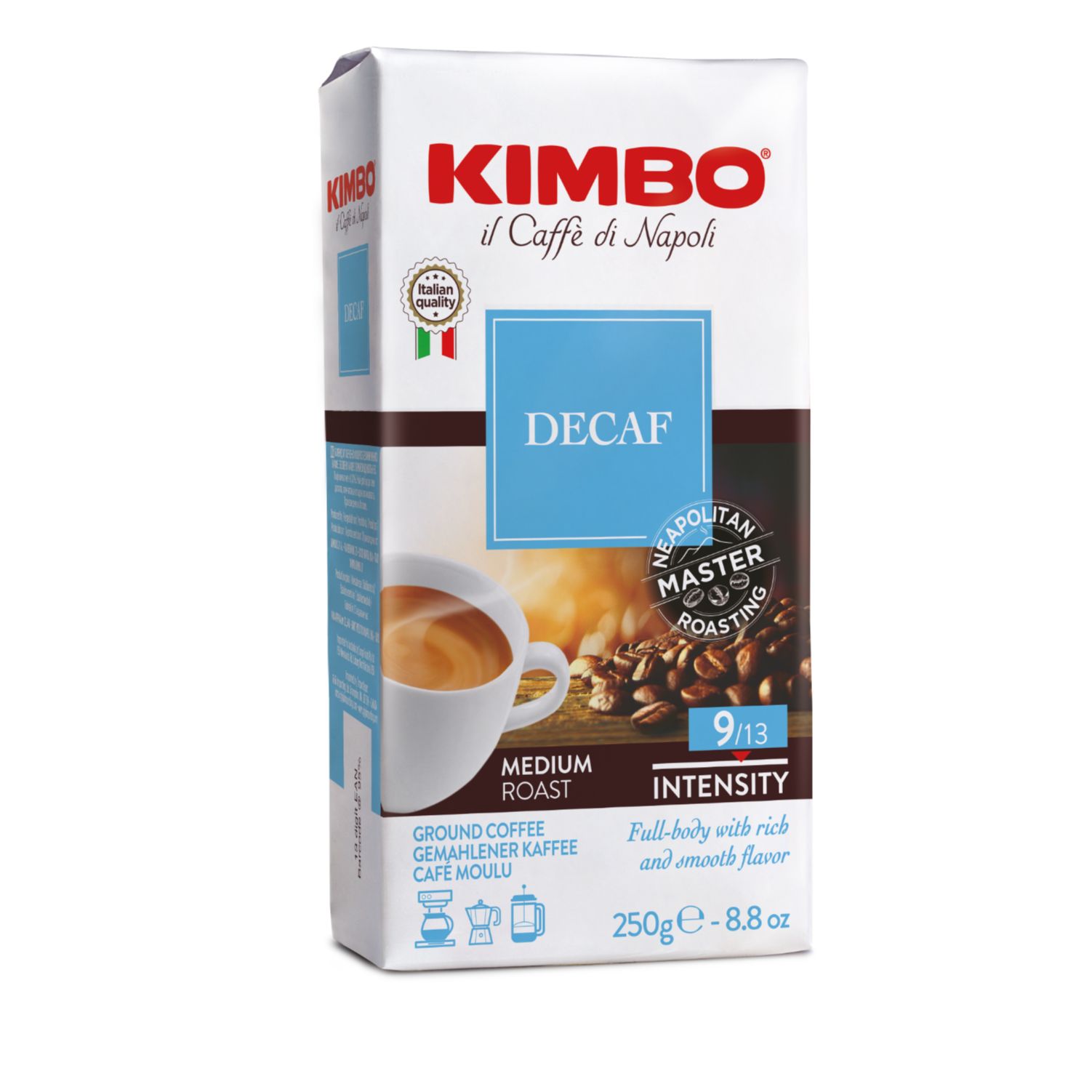 Кимбо, Мляно кафе вакуум Без кофеин, 250гр