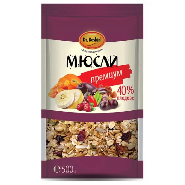 Мюсли Премиум 40 % плодове Dr. Keskin, 500гр