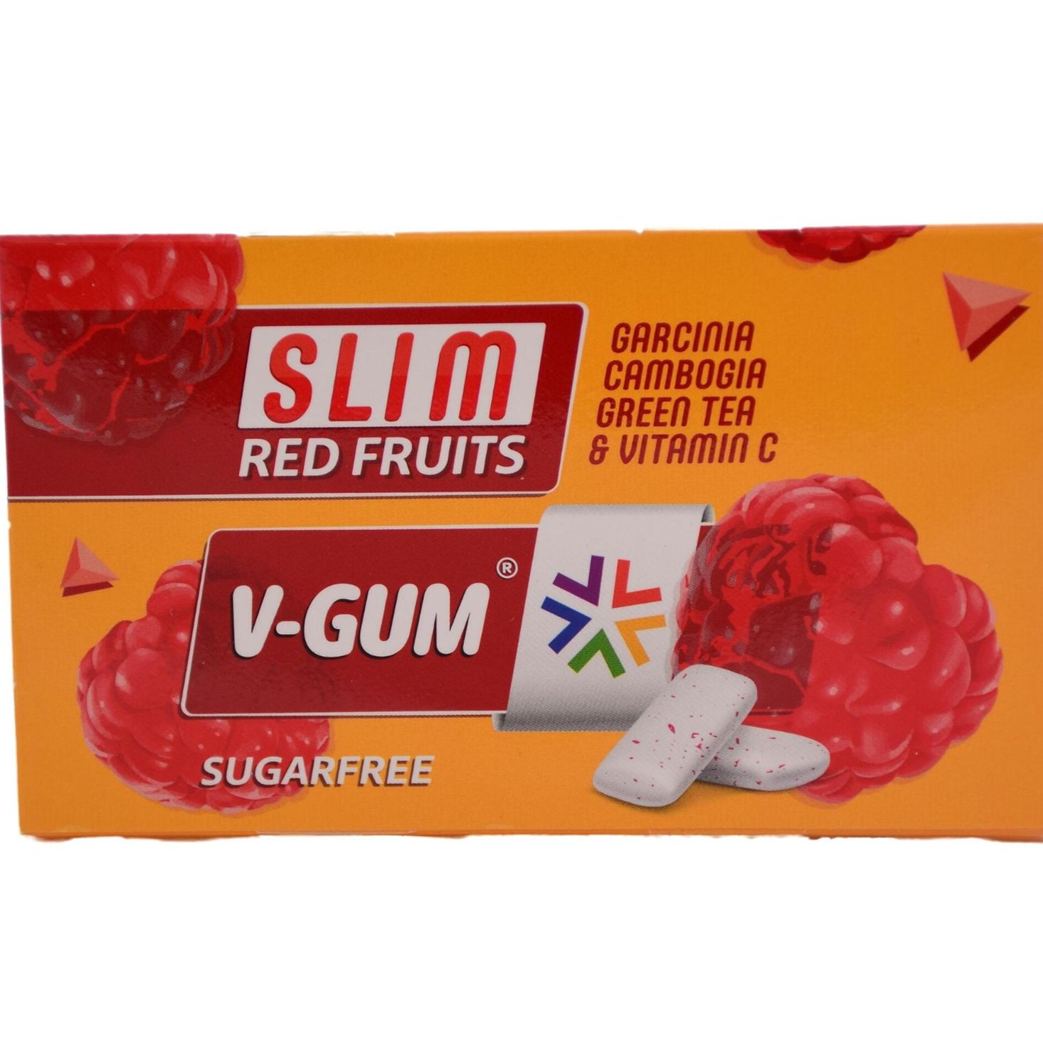 Дъвки V-gum slim red fruit, 17g