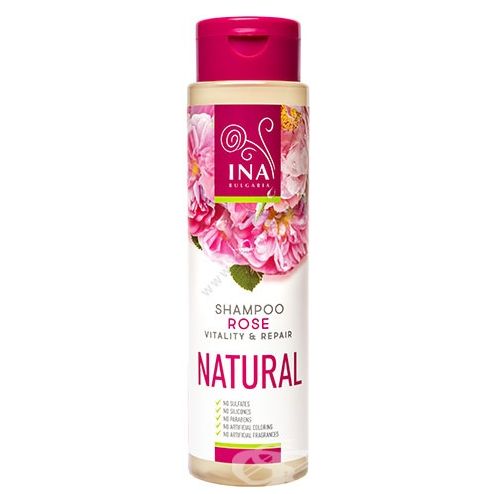 Ina Essentials, Натурален шампоан с роза за суха коса, 250мл